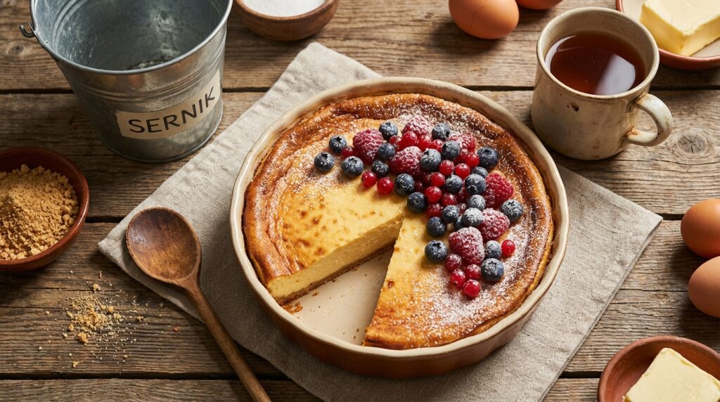 Sernik z wiaderka: Prosty przepis na smakowity deser.