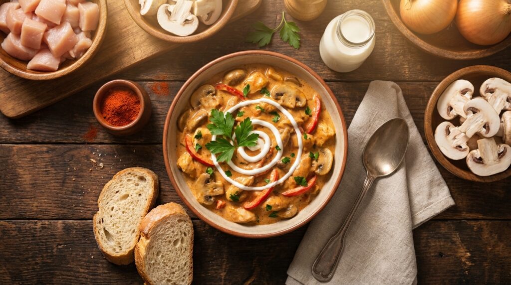 Strogonow drobiowy: Szybki i łatwy przepis na obiad