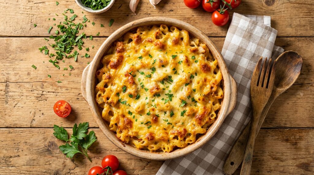 Zapiekanka makaronowa z kurczakiem: Pyszny przepis na obiad